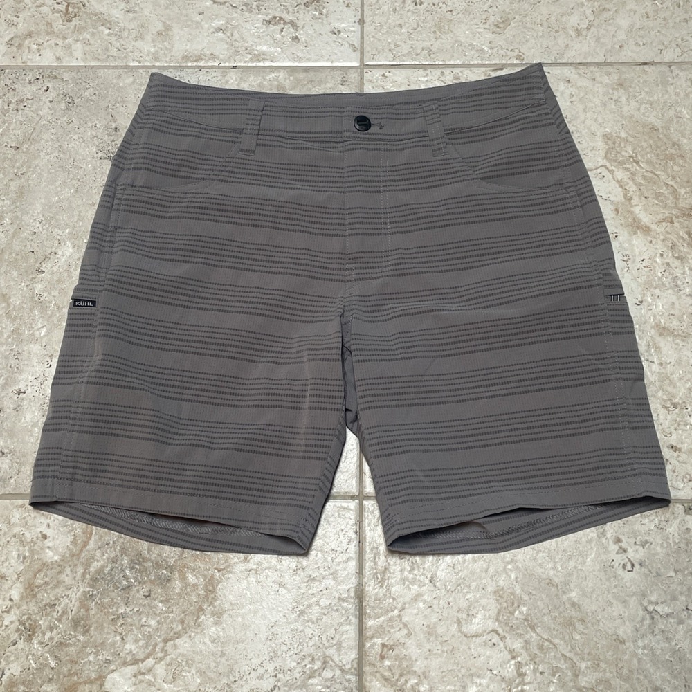 Kuhl Men's Upriser Gray Striped Shorts Great Condition